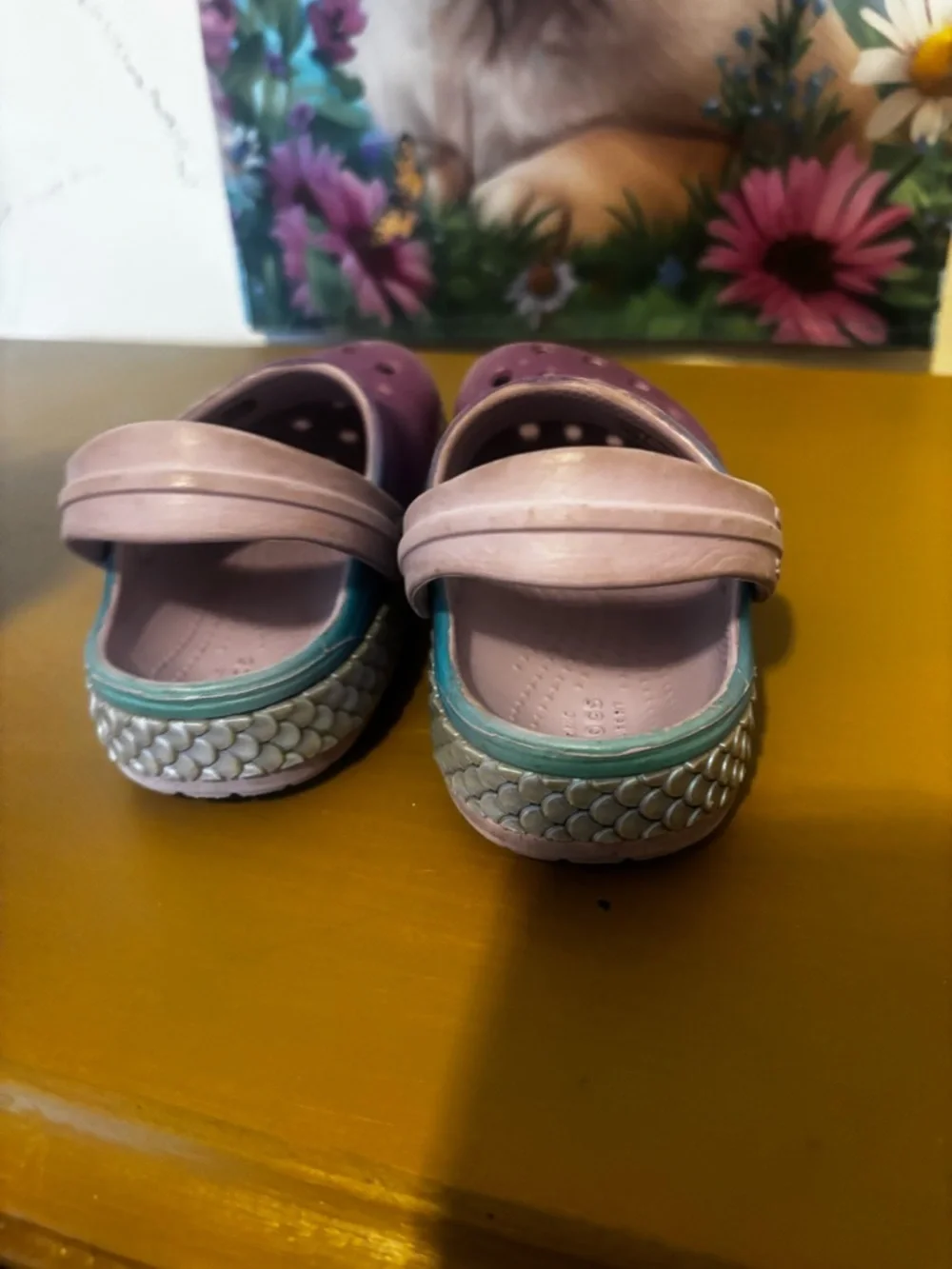 CROCS Kids Purple and Pink Slip-On Clogs